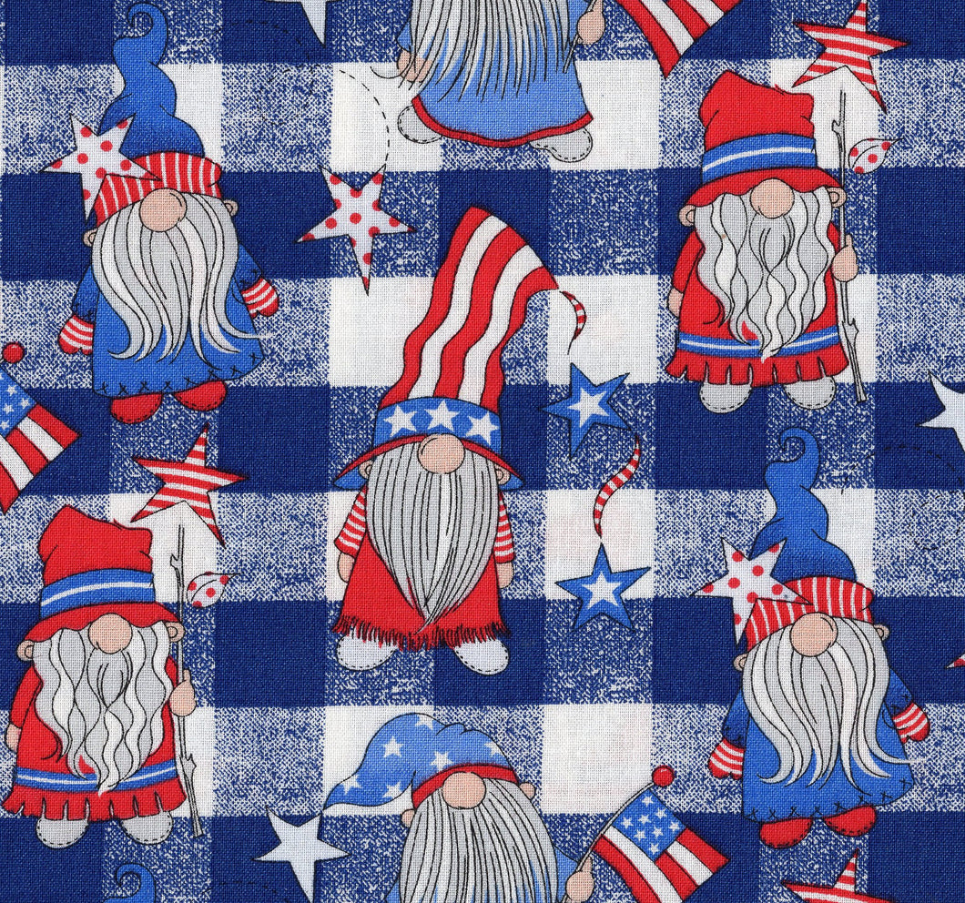 Patriotic Gnomes / REd, white and Blue