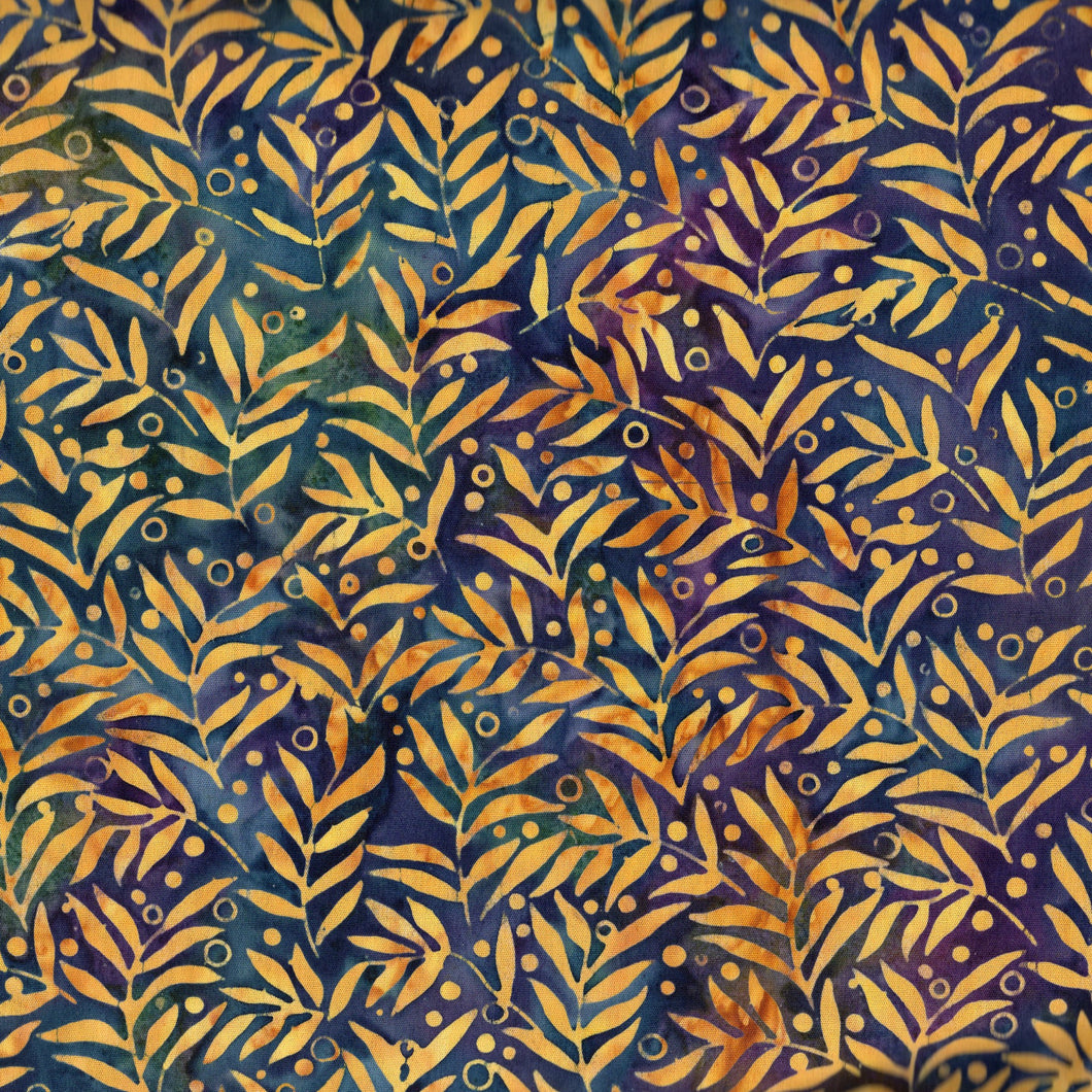 Small Leaves with Dots / Multi Blue Purple ba3137