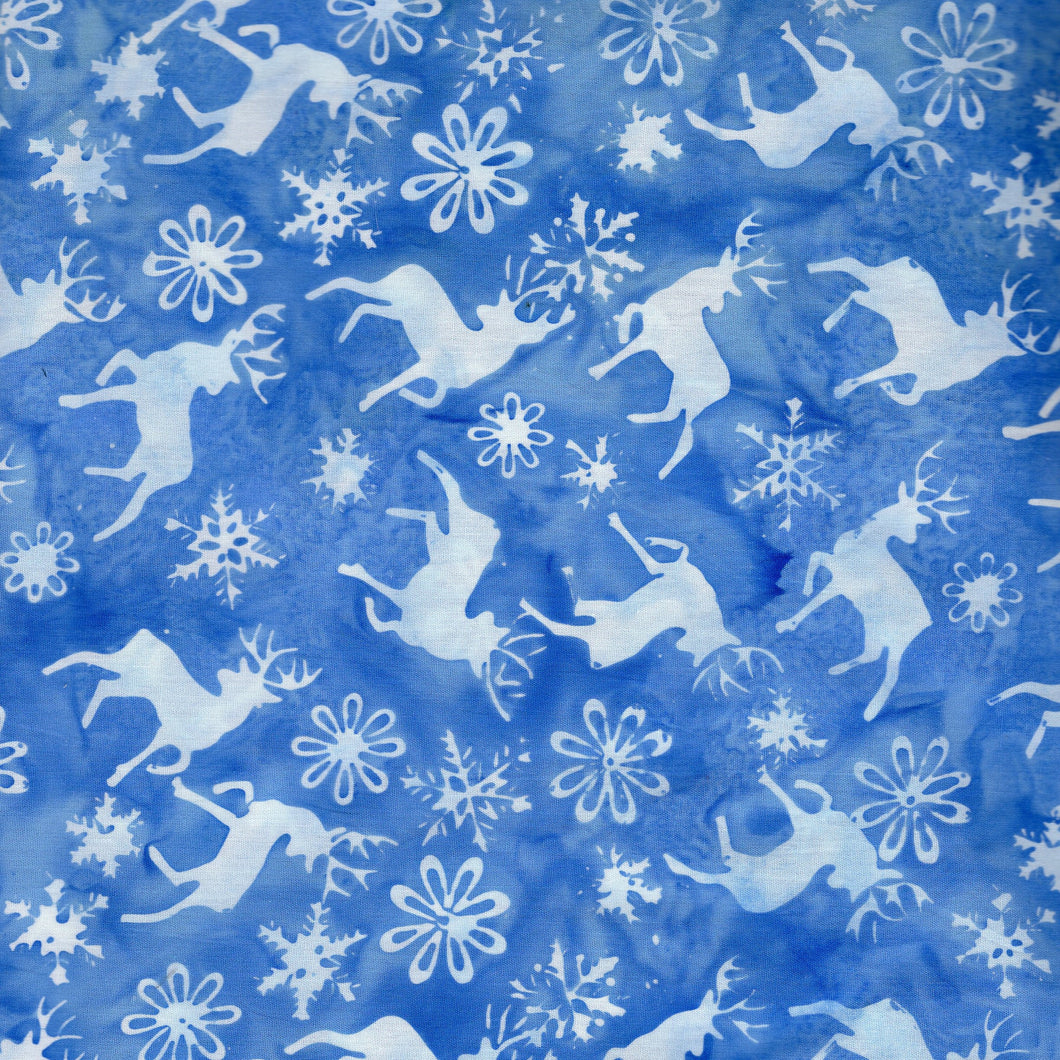 Deer and Snowflakes / Blue ba3246