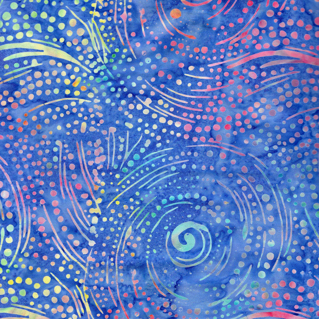 Stamped Dotted Swirls / Blue ba3112