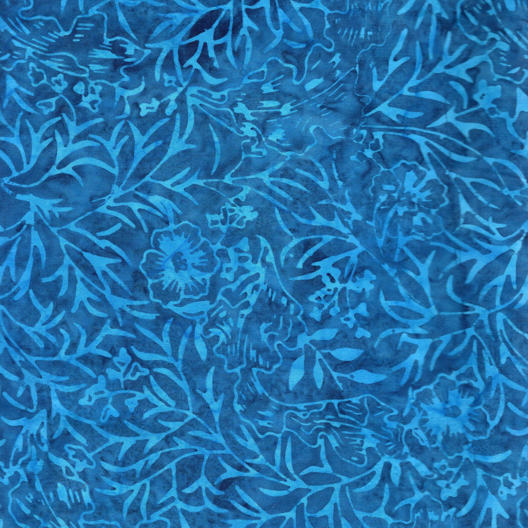 Tonga Leafy Flowers / Topaz (Blue)