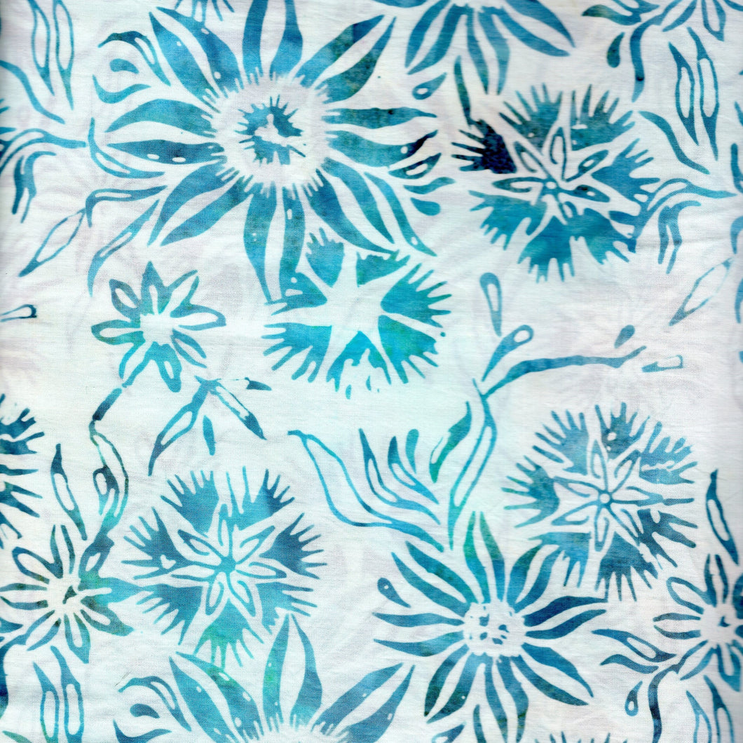 Tonga Flowers / Salt (Light Turquoise) ba3229
