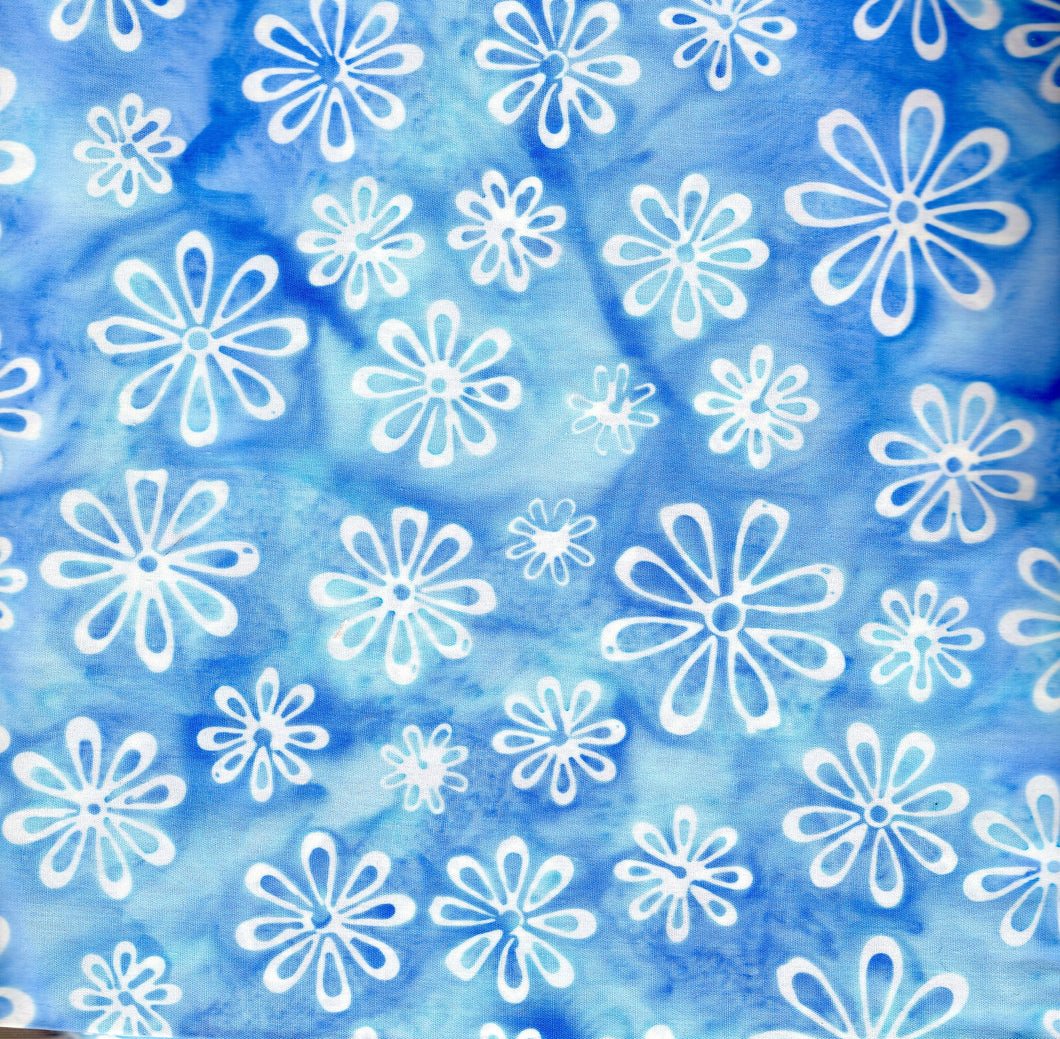 Seasonal Floral / White on Blue ba3249