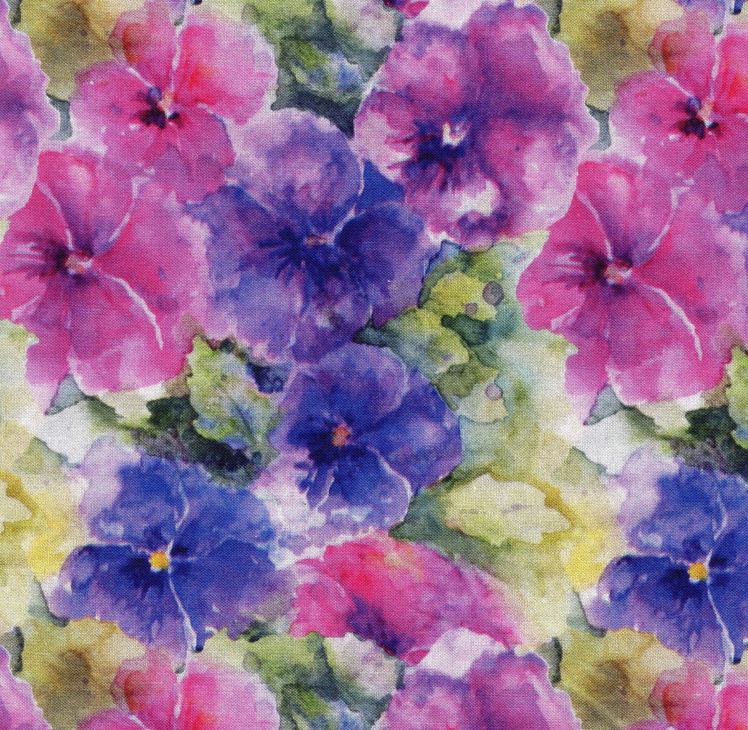 My Watercolor Garden Pansies / Multi flo521