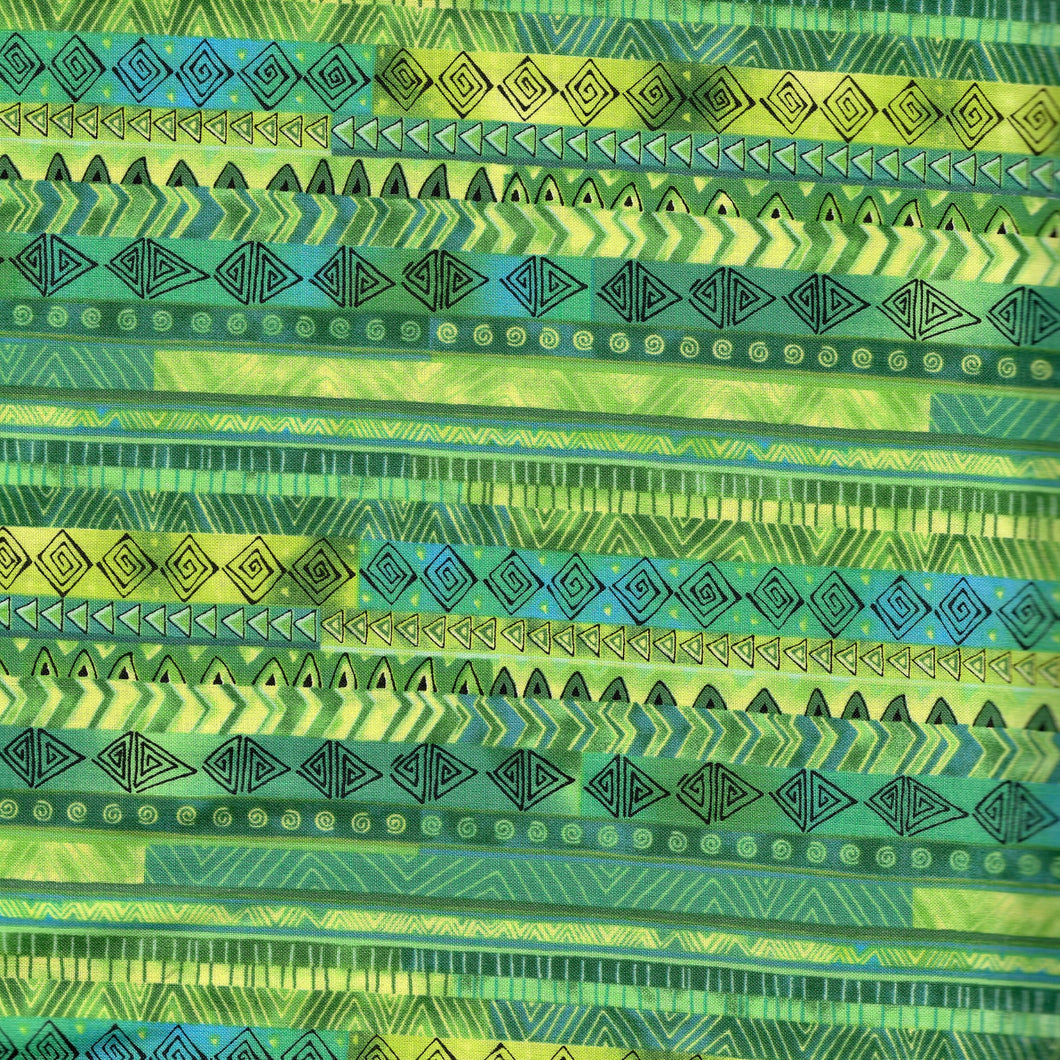 Laurel Burch Basic Stripe / Green lb174