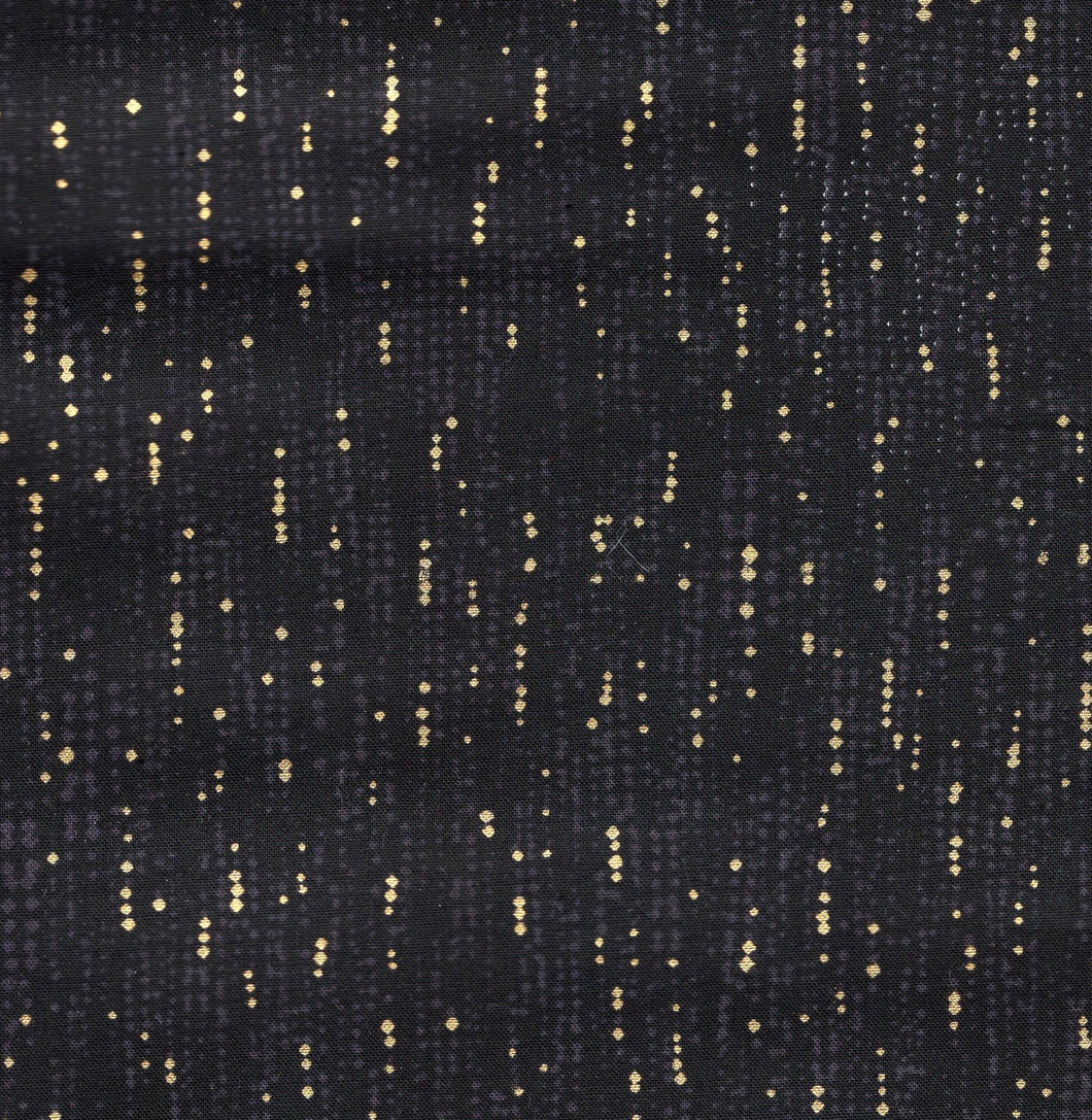 Dotted Lines Black / Gold Metallic any614