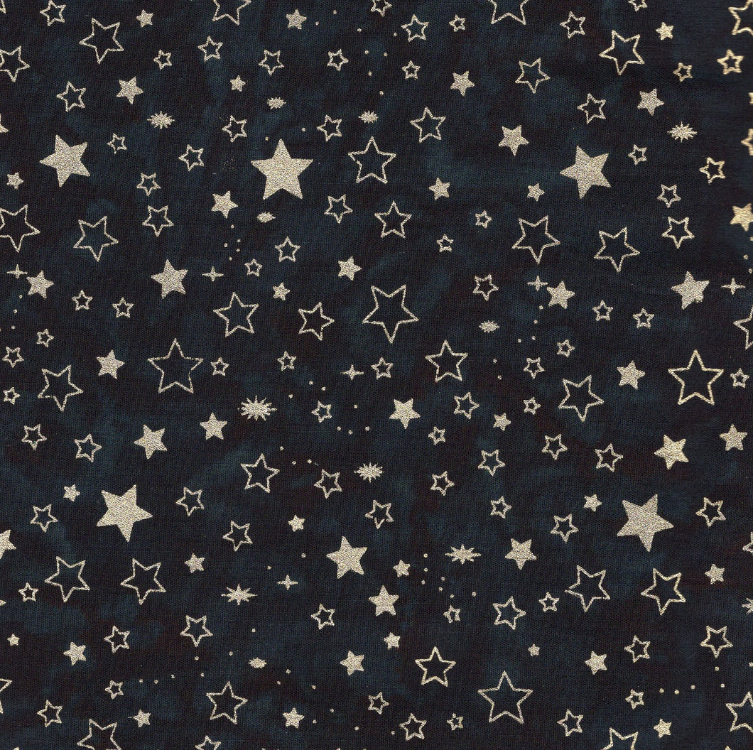 Stars / Black with Gold Metallic ba2838