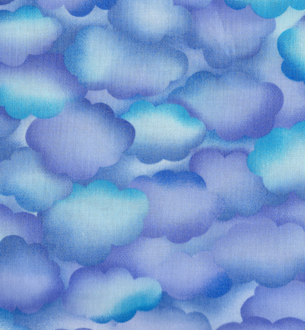 Puffy Clouds Lavender And Turquoise bus191