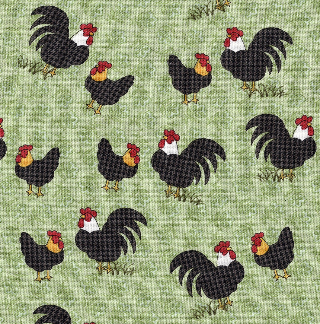 Field Roosters / Light Green cr1052