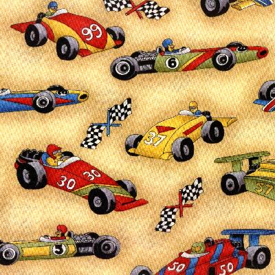 Race Cars And Flags / Khaki cr261