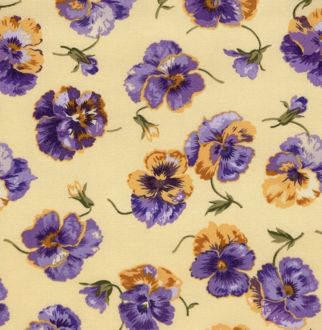 Passion For Pansies / Pale Yellow flo335