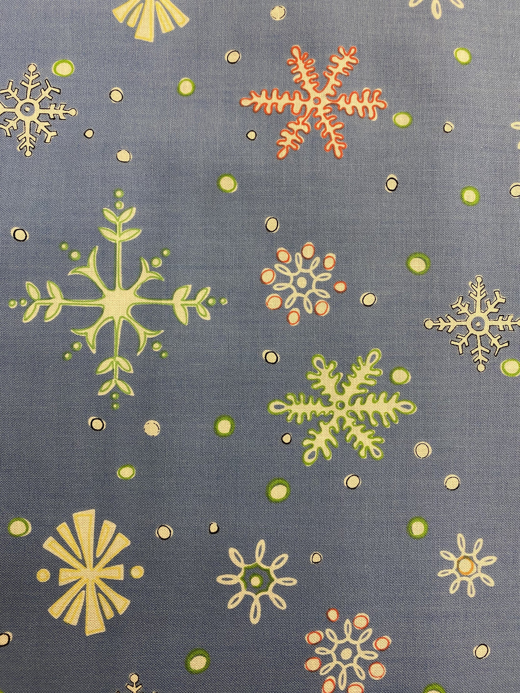 Suzybee Christmas Collection Multi Snowflakes / Medium Blue ho508