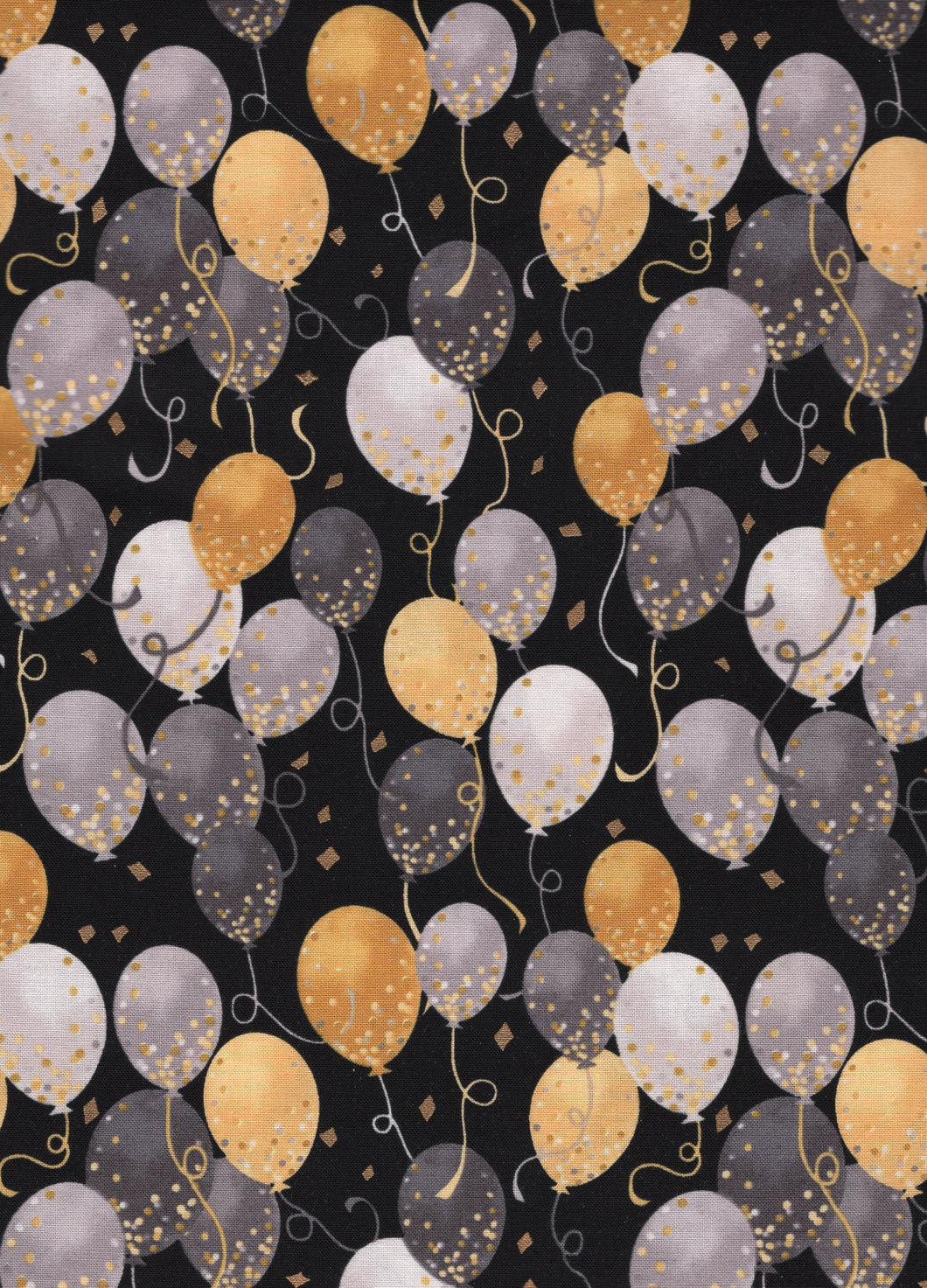 Celebrate Balloons / Gold Metallic / Black ho510
