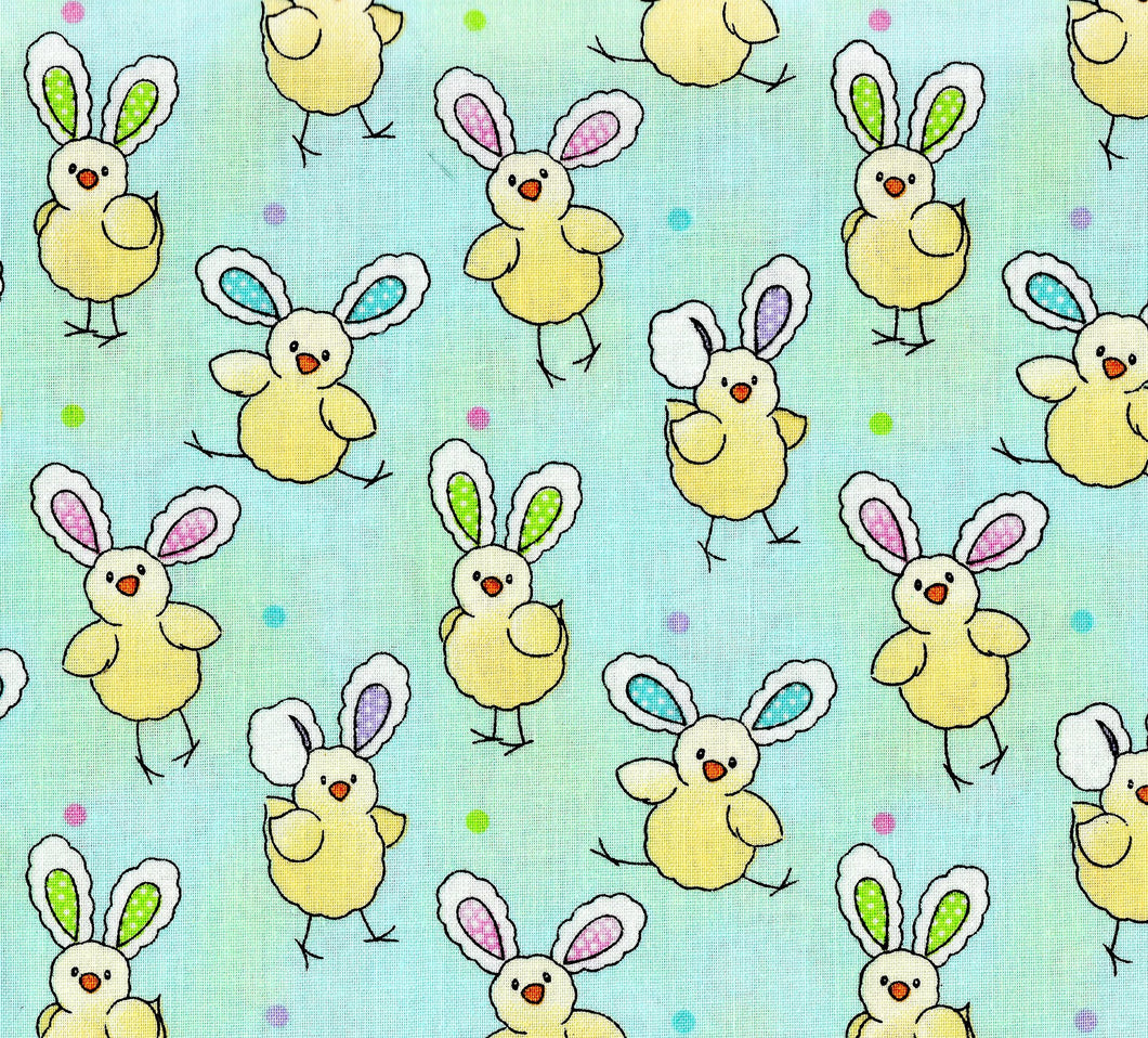 Chicks with Bunny Ears / Green ho641