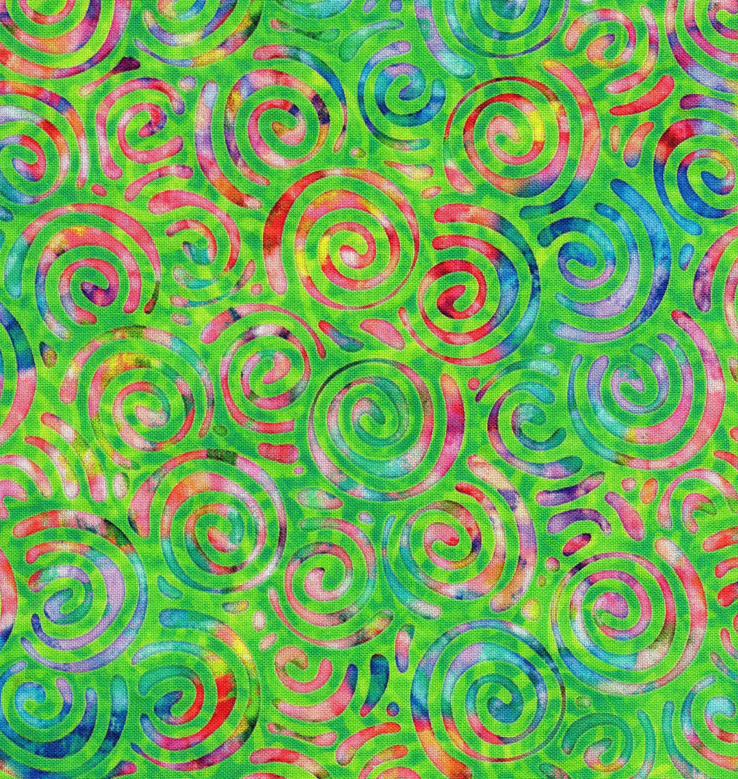 Brilliance / Multi Swirls / Lime Green jff399